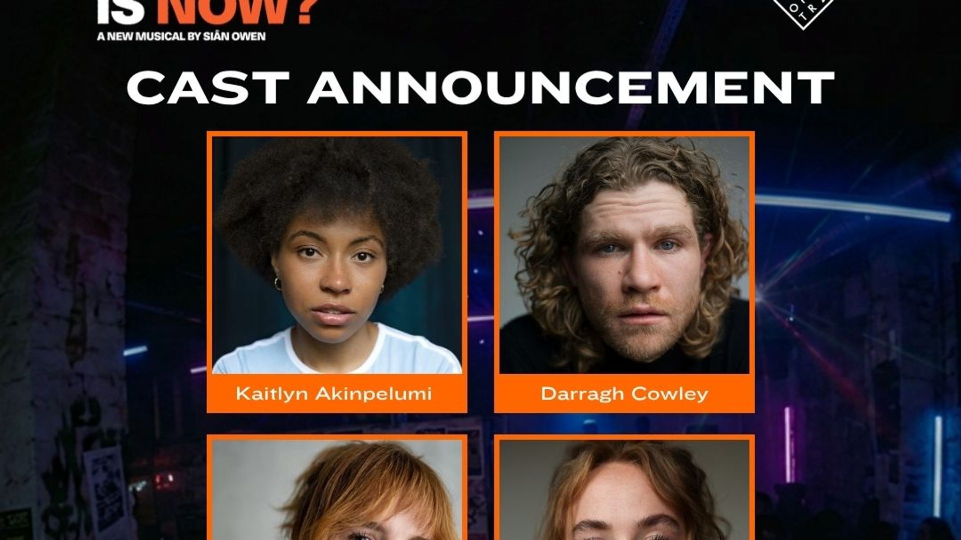 CAST CONFIRMED FOR NEW INDIE MUSICAL HOW SOON IS NOW? AHEAD OF OPENING AT LOWRY, SALFORD THIS OCTOBER