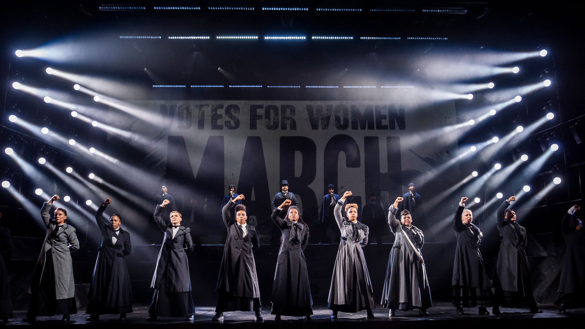 The cast of Sylvia: A Musical Revolution. Credit: Tristram Kenton.