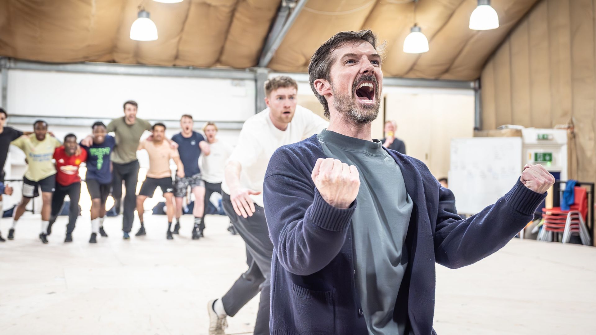 First look rehearsal images released for the National Theatre’s smash-hit production Dear England by James Graham 