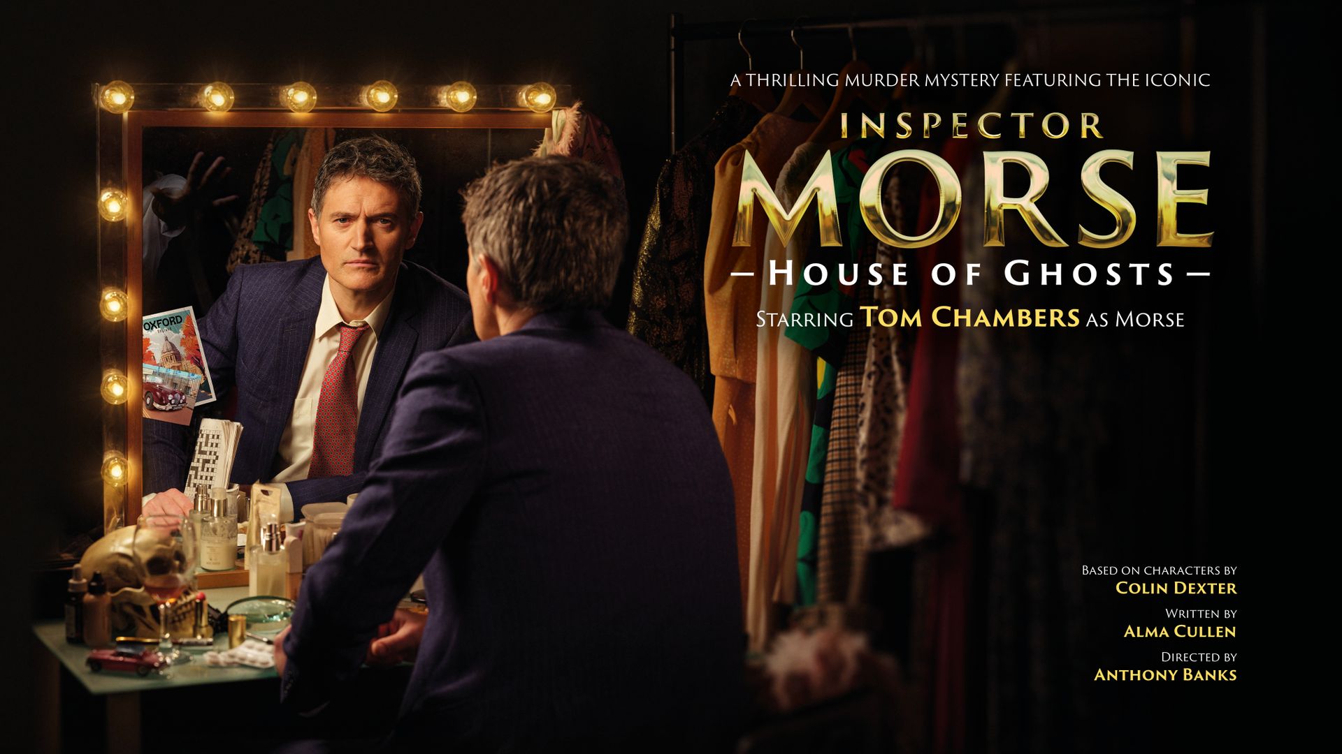 STARRING TOM CHAMBERS AS THE ICONIC DETECTIVE IN MORSE FRANCHISE’S FIRST EVER ORIGINAL STAGE PLAY,  BY ALMA CULLEN    THE THRILLING NEW STAGE PRODUCTION IS SET TO COME TO LOWRY IN APRIL 2026 AS PART OF MAJOR UK TOUR