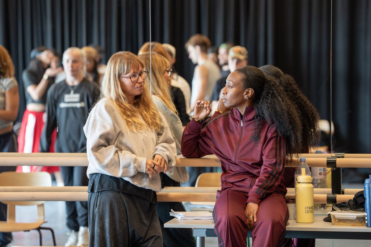 Book and Lyrics, Director and Choreographer Kate Prince and Beverley Knight MBE (Emmeline Pankhurst) in rehearsals for Sylvia: A Musical Revolution.