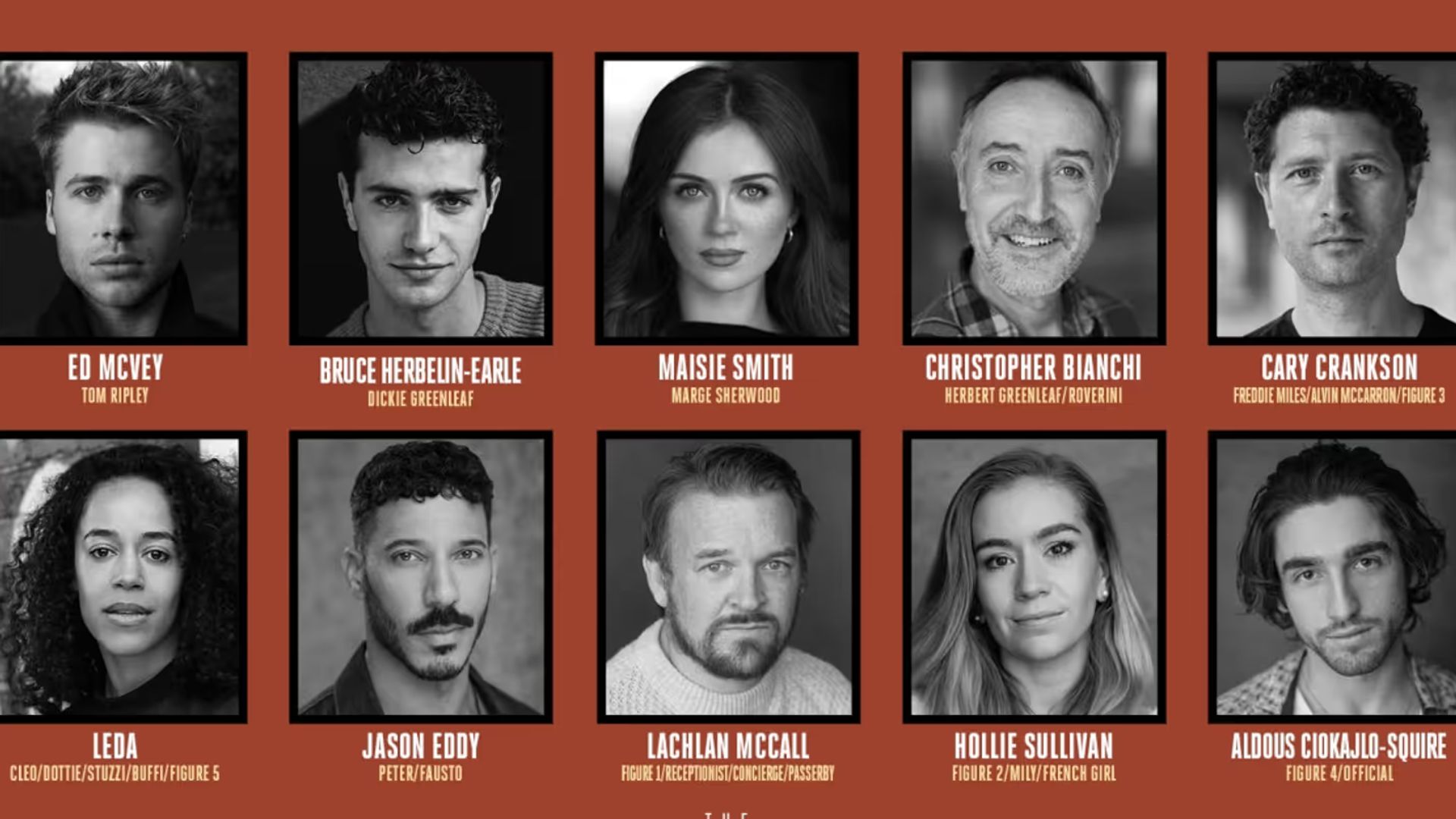 FULL CAST ANNOUNCED FOR THE UK TOUR OF  THE TALENTED MR RIPLEY – COMING TO LOWRY, SALFORD THIS NOVEMBER