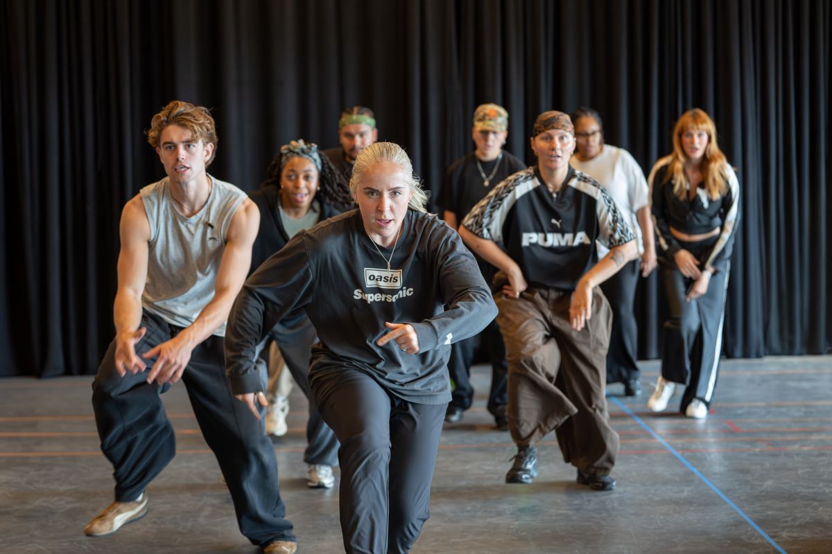 The cast of Sylvia: A Musical Revolution in rehearsals.